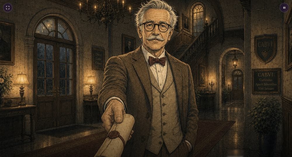 Vauclair dans le hall, sans texte